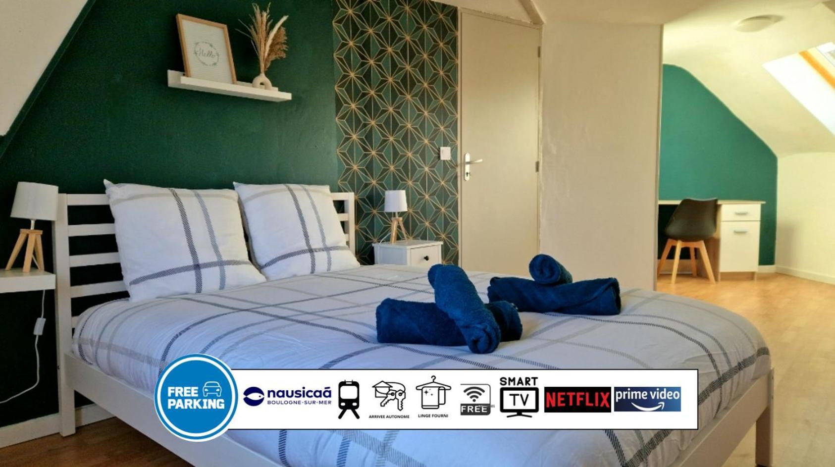 Spacieuce Maison Proche De Nausicaa, Gare Et Remparts, 3 Chambres, Free Parking, Netflix, Primes Video, Free Wifi Boulogne-sur-Mer Esterno foto